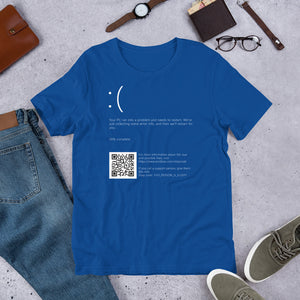 Blue screen best sale t shirt